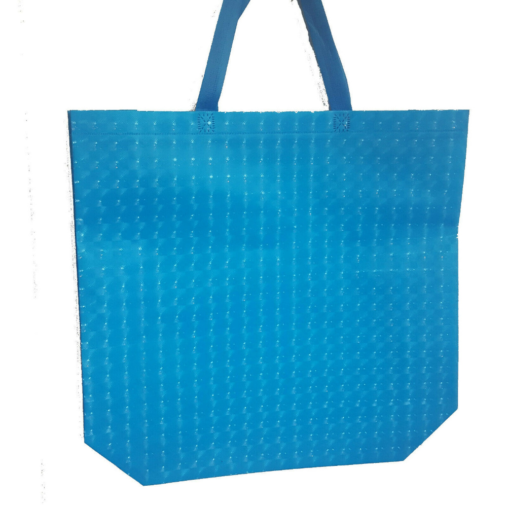 Blue 3D Design Shopper Beach Gym Tote Bag Diaper